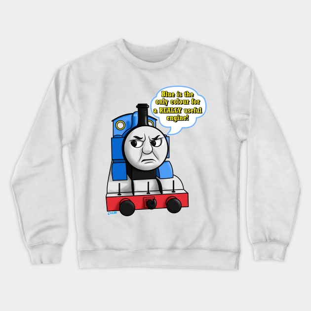 "Blue is the only colour" Thomas Crewneck Sweatshirt by corzamoon